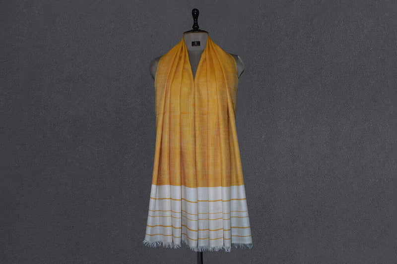 Pashmina handwoven lemon stole 28x80 inch