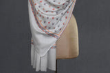 Embroidered fine wool buti jall stole 28x80 inch