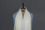 white hand embroidered shawl fine wool 40x80 inch