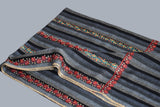 hand Embroidered stripes womens  shawl 40"x80"