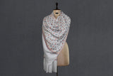 Embroidered fine wool buti jall stole 28x80 inch