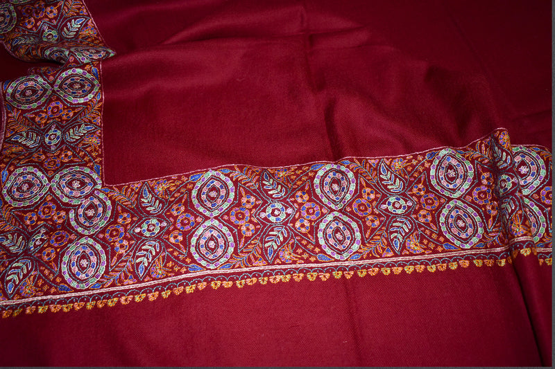 hand embroidered pashmina shawl 40X80 inch