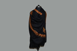 Fine wool Embroidered black shawl 40'x80'