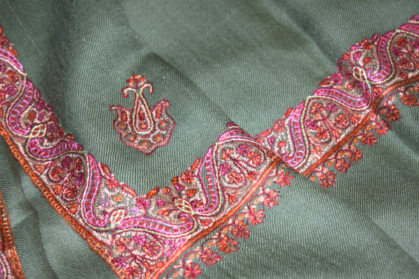 Pashmina Hand embroidered shawl 40"x80"