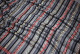 hand Embroidered stripes womens  shawl 40"x80"