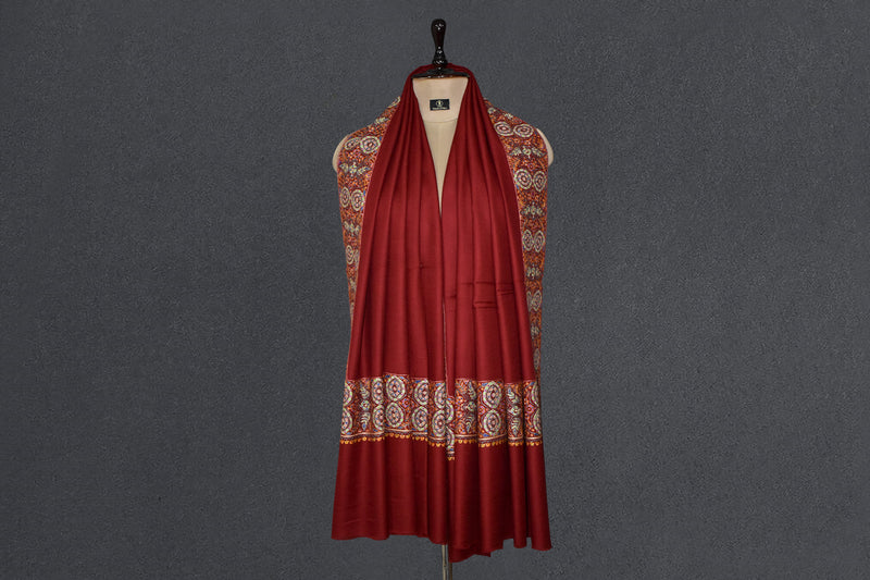 hand embroidered pashmina shawl 40X80 inch