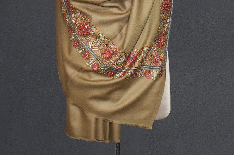 Embroidered pashmina designdar shawl 40X80 inch