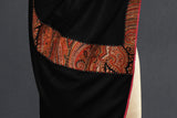 Anqtique pashmina trim shawl black 40x80 inch