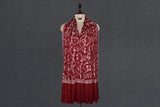 Embroidered fine wool black jall stole 28x80 inch