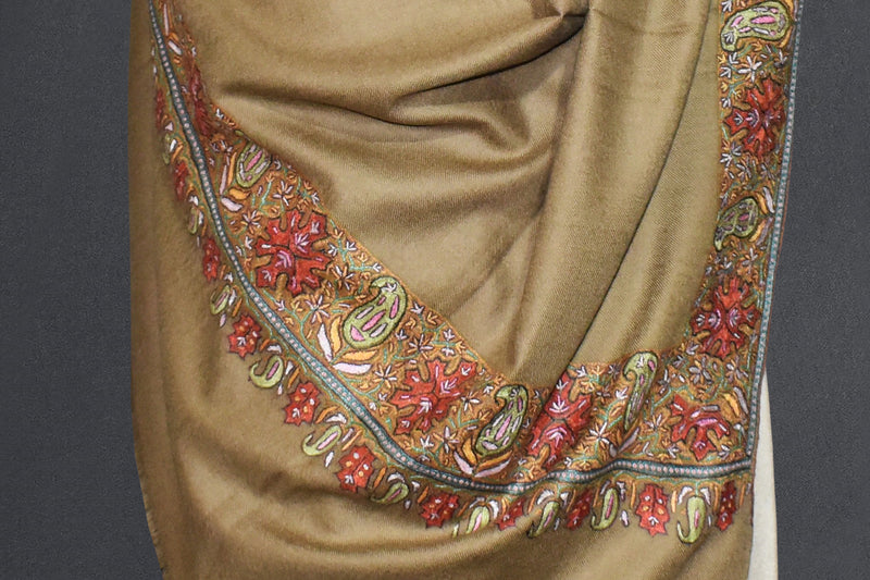 Embroidered pashmina designdar shawl 40X80 inch