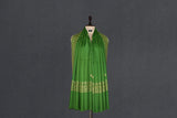 Green hand embroidered shawl fine wool 40x80 inch