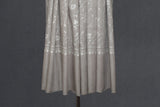 Embroidered fine wool stole 28x80 inch