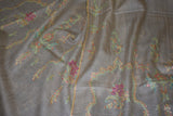 Cashmere embroidered stole 28x80 inch