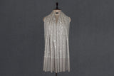 Embroidered fine wool stole 28x80 inch