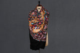 hand embroidered pashmina black shawl 40X80 inch