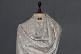 Embroidered fine wool stole 28x80 inch