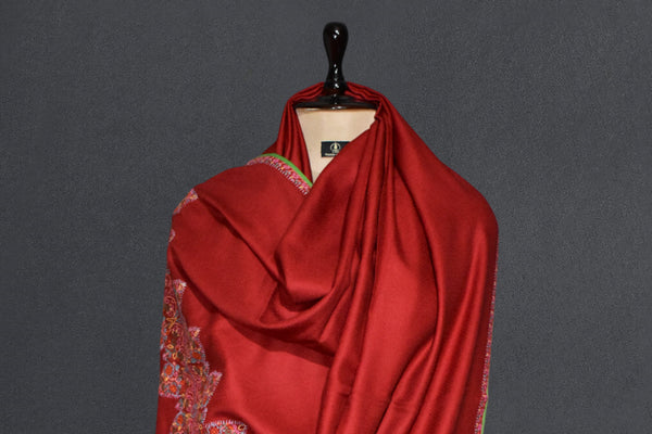 Hand embroidered pashmina shawl 40X80 inch