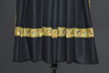 Cashmere hand embroidered black trim shawl 40X80 inch