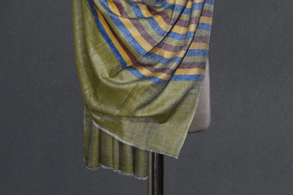 Hand woven pashmina check shawl 40x80 inch