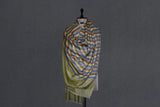 Hand woven pashmina check shawl 40x80 inch