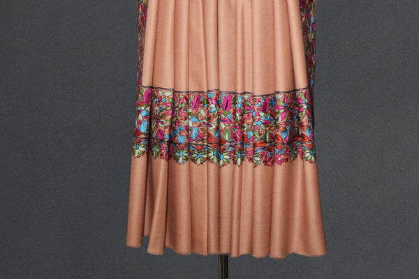 Pashmina Hand embroidered dordar shawl 40X80 inch