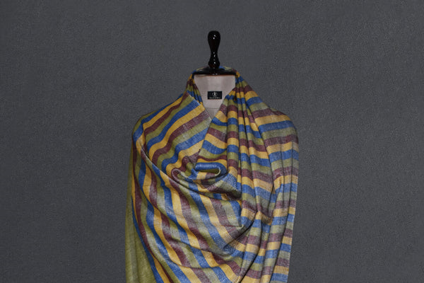 Hand woven pashmina check shawl 40x80 inch
