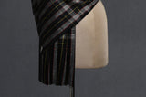 Pashmina check stole handwoven 28x80 inch