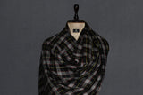 Pashmina check stole handwoven 28x80 inch