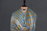 Pashmina check stole handwoven 28x80 inch