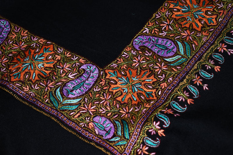 Pashmina Hand embroidered dordar shawl 40X80 inch