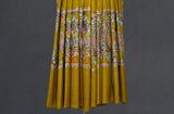 Pashmina hand embroidered mustard shawl  40x80 inch