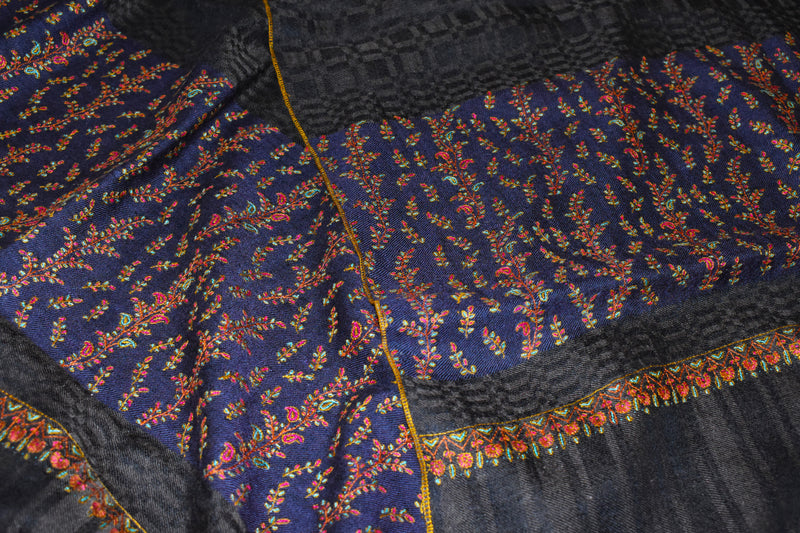 Pashmina stole embroidered 28x80 inch