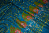 embroidered pashmina green designdar shawl 40X80 inch