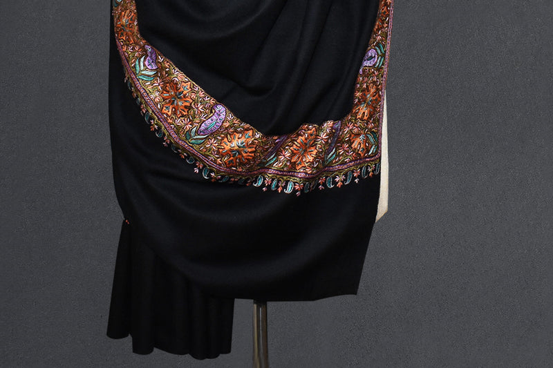 Pashmina Hand embroidered dordar shawl 40X80 inch