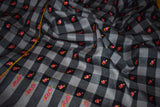 Fine wool Embroidered check shawl 40"x80"