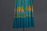 embroidered pashmina green designdar shawl 40X80 inch