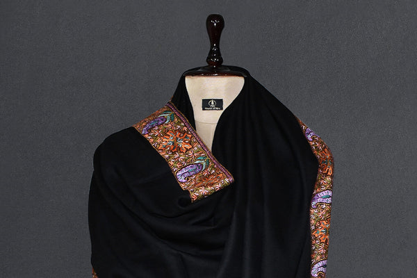 Pashmina Hand embroidered dordar shawl 40X80 inch