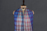 Pashmina check stole handwoven 28x80 inch