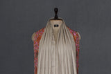 Pashmina hand embroidered beige paldar shawl  40x80 inch