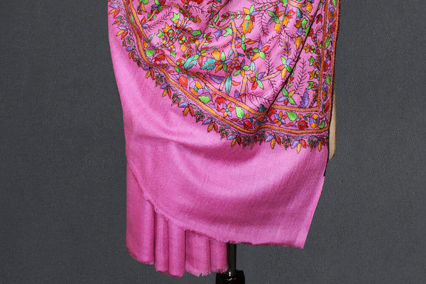 Pashmina Hand embroidered jammawar shawl 45x90