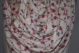 cashmere embroidered fine wool stole white 28x80 inch