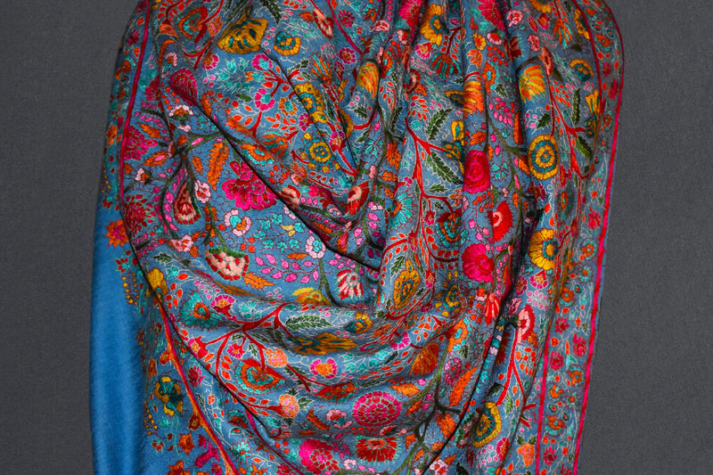 Pashmina handmade hand embroidered shawl