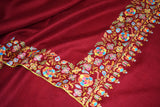 Pashmina Hand embroidered dordar shawl 40X80 inch