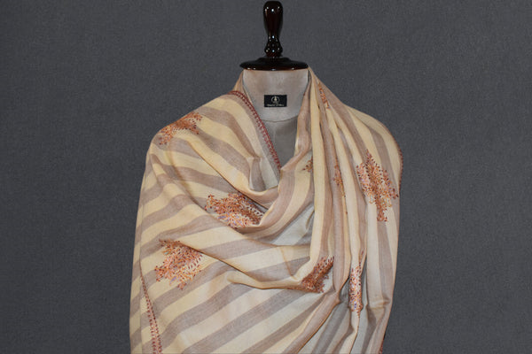 Fine wool Embroidered shawl 40"x80"