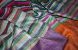 Pashmina check stole handwoven 28x80 inch