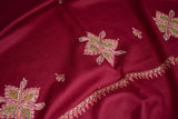 Embroidered fine wool stole botidar 28x80 inch