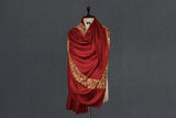 Pashmina Hand embroidered dordar shawl 40X80 inch