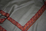 embroidered pashmina natural shawl 40X80 inch