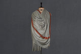 embroidered pashmina natural shawl 40X80 inch