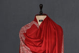 Pashmina Hand maroon embroidered shawl 40"x80"